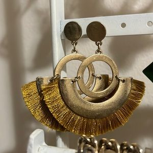 Gold tassel earrings